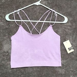 Juniors' SO Seamless Bungee Strap Cami | size S